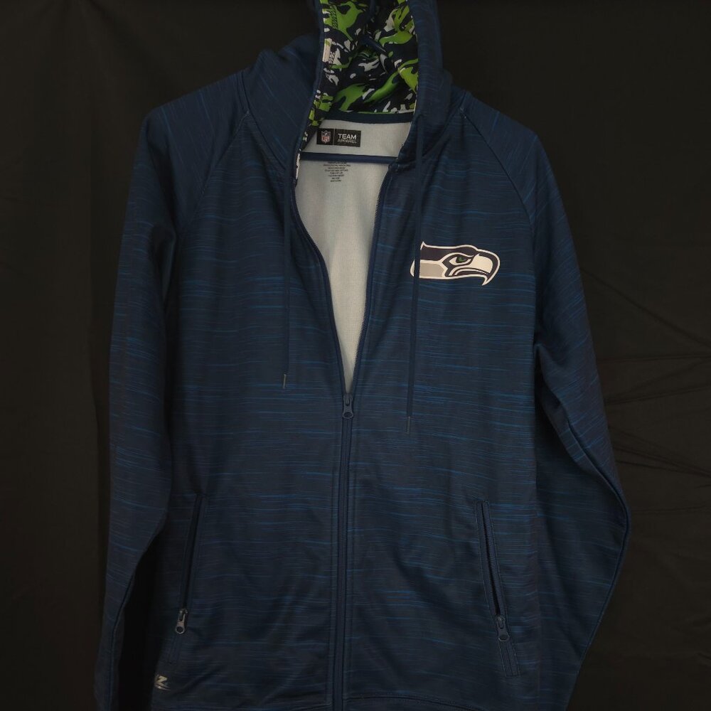 NFL Apparel Seahawks Zip Up Jacket Size Medium Very Nice!